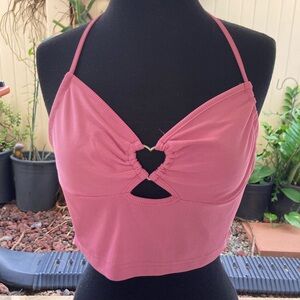 SHEIN $15 Pink Ribbed Top size M